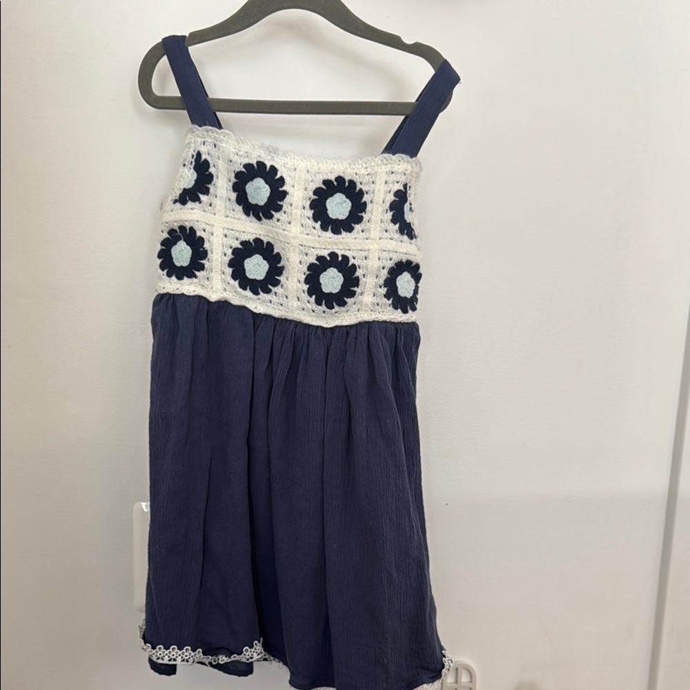 Navy and White Kids Dress